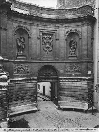 View of the Fountain of the Four Seasons, right part, rue de Grenelle, 1739-46 (detail) by Edmé Bouchardon